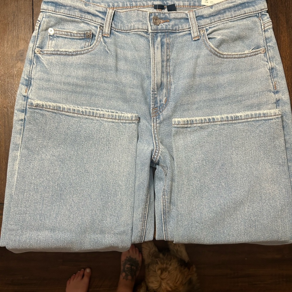 American Eagle Outfitters Light Blue Straight Leg Jeans - Picture 9 of 9
